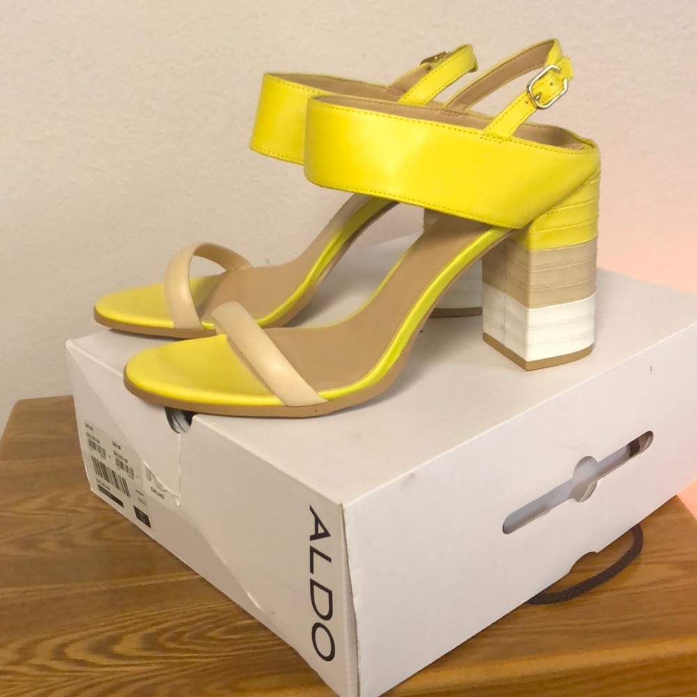 Aldo lemon colored heels